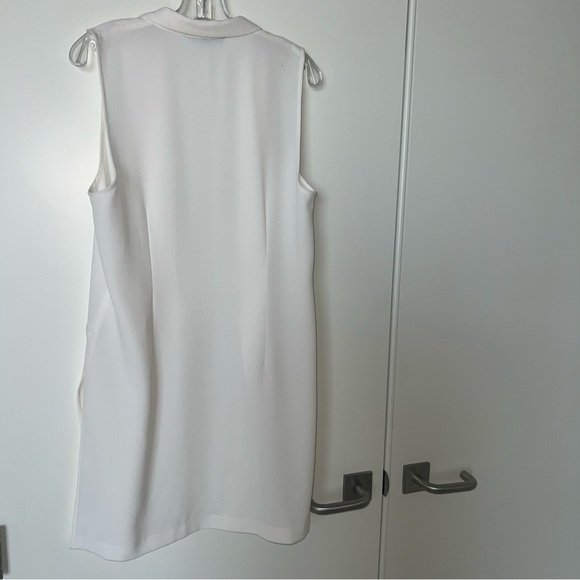 Dynamite Chic Crepe knit Off white/Cream Open-Front Duster Vest Size L - Picture 6 of 7